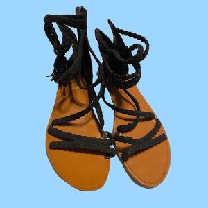 Size 8 Black xoxo gladiator sandals